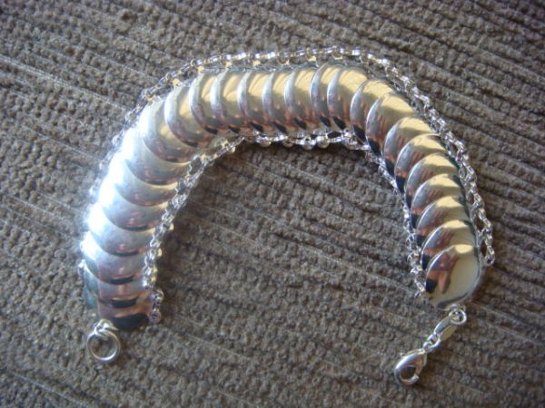 Pulseira Prata em Escamas