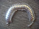 Pulseira Prata em Escamas